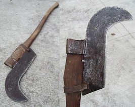 primitive bank clearing tool machette long pole axe AMISH COUNTRY - £134.35 GBP