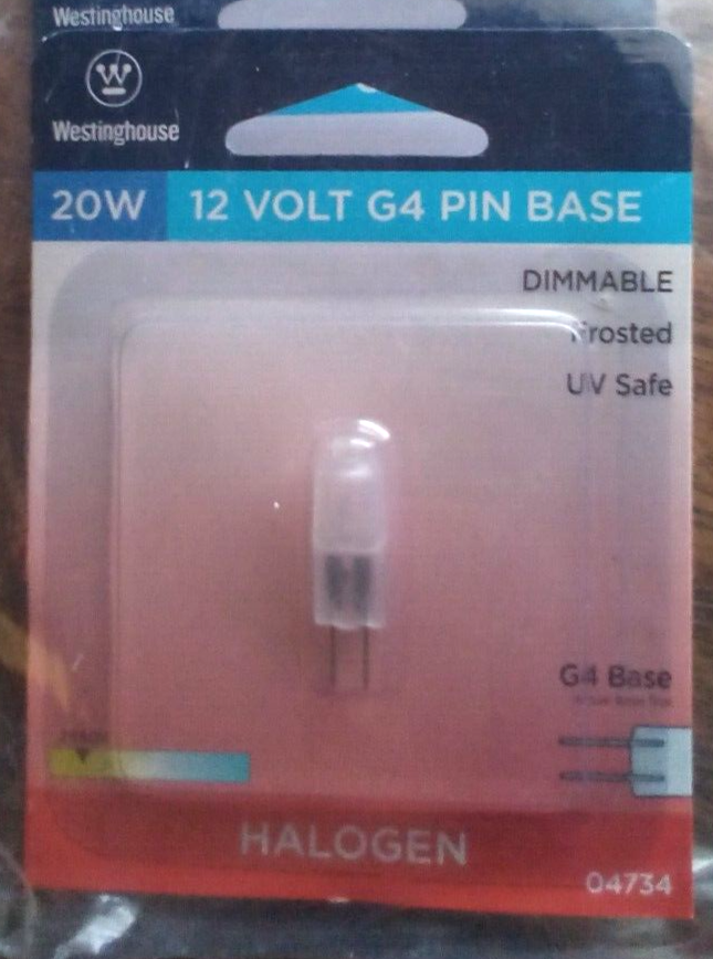 Westinghouse 04734 Low Voltage Frost Bulb 20W 12V G4 Base (2N) - $5.94
