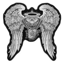 JUMBO ANGEL BIKER WINGS MOTORCYCLE PATCH JBP26 jacket large iron on sew ... - $34.07