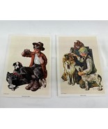 Two 5×7 Lithographs By Norman Rockwell With Presentation Envelope. Pract... - $118.75