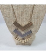 Vintage Necklace Chain Gold Silver Tone w/ Arrows 36 Inch Adjustable - $39.66 CAD