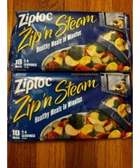 Ziploc Zip&#39;N Steam Medium Cooking Bag - 2 packs = 20 bags HTF - €42,73 EUR