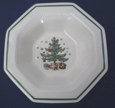 Nikko Christmastime Serving Vegetable Bowl Octagon shape Christmas tree - $15.00