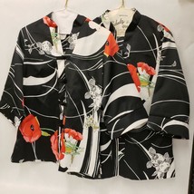 Vintage Pair of Tori Sport Honolulu Asian Chinese 3/4 Sleeve Womens Tunic Shirts - £21.55 GBP