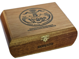 5 Vegas Classic Wooden Empty Cigar Box Robusto Nicaragua - £7.06 GBP