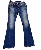 True Religion Jeans Joey Super T Bootcut Flared Women Size 28 Blue Denim - £26.89 GBP