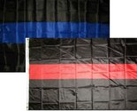 AES 3x5 3&#39;x5&#39; Wholesale Combo Set Police Blue Line Fire Dept. Red Line F... - $9.88