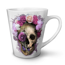 Skull Flower Rose NEW White Tea Coffee Latte Mug 12 17 oz | Wellcoda - $16.99+