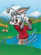 Warner Bros. &quot;Blastin&#39; Bugs&quot; Bugs Bunny Golfing Animation Giclee Gift - £195.56 GBP