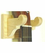 Oak Wooden Guitar Hanger Classy Wall Mount Display - Unfinished Wood - $464.68 MXN