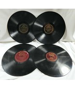 VTG Victor red label 64260 64644 lot of 4 one side RCA black label records  - £28.13 GBP