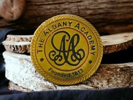 The Albany Academy Girls Prep School Founded 1813 Round Monogram Pin Button - £10.93 GBP