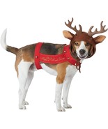 Rudolph the Red Nosed Christmas Reindeer Dog Pet Costume Happy Howl-idays M - £11.46 GBP