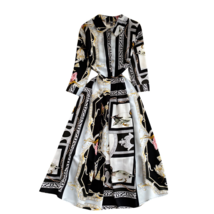 Design Color Matching Printed Temperament Slim Light Mature Women&#39;s Girl Dress - $55.00