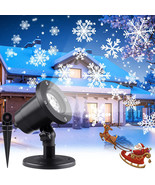 Christmas Snowflake Projector Outdoor Led Moving Snowfall Laser Light La... - £28.43 GBP