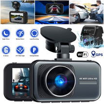 Dual Dash Cam Car DVR Front Rear Camera Wifi GPS Recorder Night Vision G-Sensor - £102.79 GBP