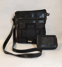 Nine West Purse Bi-Fold Wallet Black Cross Body Shoulder Bag Billfold Clutch  - £22.81 GBP