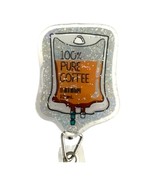 Coffee IV Badge Reel – Glitter Retractable Holder - $163.80 MXN