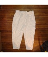 BP. Phoebe Cargo Pants Ivory Pink Women Size 1X Check Paper bag Waist Po... - $33.08