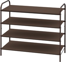 Simple Houseware 4-Tier Shoe Rack Storage Organizer, Bronze - £32.19 GBP