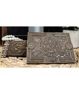 Bronzed Mesoamerican Maya Aztec Jewelry Box Figurine Sun God Huitzilopoc... - $709.52 MXN