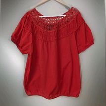 Lane Bryantl Red off shoulder 3/4 sleeve top Women's Size 2XL - $19.79