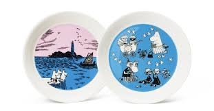 Moomin plate set Nightsailing & Peace 19cm 2pcs - $97.99