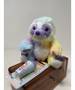 Fiesta Rainbow Sherbet Sloth Plush 7&quot; Soft Stuffed Animal Sparkle Paws Nose - $16.99