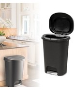 RUBBERMAID Black Foot Pedal Trash Can 13 Gallon Garbage Bin Waste Basket - $49.99