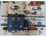 Edward Christmas Village Folk Art Canvas Art Print 26&quot; X 23&quot; - $59.39