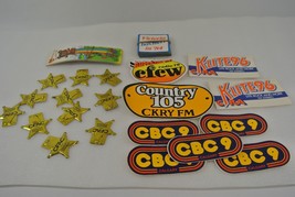 Radio Decals Stickers Vintage CBC Calgary CFAC Deputy Victoria Canada Big Lot - $33.73