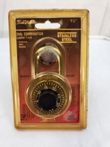 Vintage True Value Lock Combination Padlock Stainless Steel 1 7/8&quot; Shackle NOS - £12.65 GBP