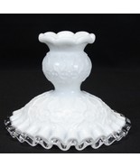 Fenton Silver Crest Spanish Lace Single Light Candlestick - $465.47 MXN