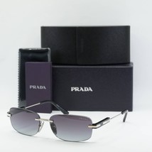 PRADA PR68ZS 1BC09S Silver/Grey/Grey Gradient 60-15-145 Sunglasses New Authentic - £202.87 GBP