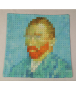 Vincent Van Gogh Self Portrait Pixel Art Throw Pillow Cushion Covers 17.... - $457.87 MXN