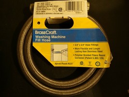 Brasscraft Washing Machine Hose BL12-48WA 3/4&quot; x 3/4&quot; fittings x 48&quot; - £6.62 GBP