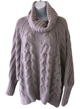 MarlaWynne Chenille Chunky Cable Super Soft Sweater Size Small NWT Gray - £20.70 GBP