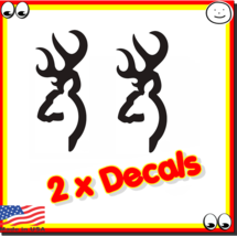 2 x  Buck Mark Head Fire Arms Buckmark Vinyl Cut Decal Sticker - £7.06 GBP