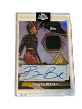 Bianca Belair Bel Air Autograph WWE Topps WWF auto /99 sp rc 2021 relic Chair - £312.86 GBP