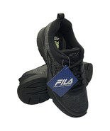 NWT FILA MSRP $89.99 MEN&#39;S BLACK GRAY CASUAL ATHLETIC SNEAKERS SHOES SIZ... - £44.77 GBP