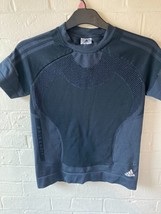 Adidas Women Primeknit CRU T-shirt Tee Short Sleeve Medium Black FREE POST - $11.91