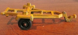 VINTAGE  DIECAST YELLOW TRAILER HAULER  PAINTED METAL 3&quot; LONG TOOTSIETOY... - $12.96