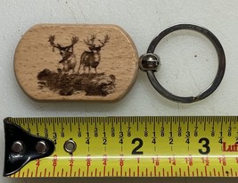 key chain (Wooden) Laser Engraved Mule Deer double-sided - £7.72 GBP