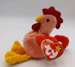 TY 1993 Teenie Beanie &quot;Strut the Rooster&quot; stands 6&quot;  With Tags - £6.19 GBP