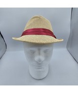 Mens Hat By Simplicity, Tan, With Red Stripe, New, One Size Fits Most - $12.99