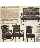 1900 Parlor Suite Furniture Advertisement Victorian Sears Roebuck 5.25 x... - £6.87 GBP