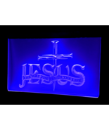 Jesus LED Neon Hanging Sign Light Cross Nails Unique Gift The Way The Tr... - $44.75 CAD