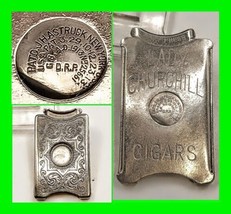 Antique Lady Churchill Guillotine Pocket Cigar Cutter Early 1900&#39;s Worki... - £116.80 GBP