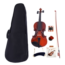 Glarry GV100 4/4 Acoustic Violin Case Bow Rosin Strings Tuner Shoulder R... - £62.77 GBP