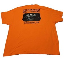 Harley Davidson Mens T-Shirt Orange Thunderbird Albuquerque Pinup Girl 3... - $15.88